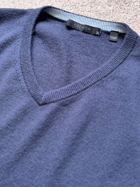 Mens Greyson Merino Wool Blend V Neck Lightweight Pullover Golf Sweater XL
